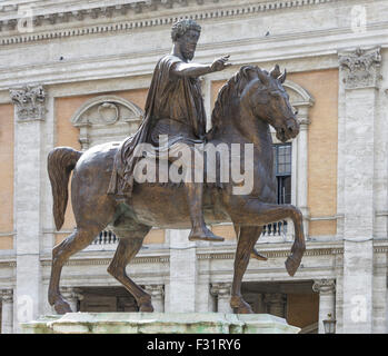 Reiterstandbild von Marcus Aurelius, Capitol, Capitol, Rom, Latium, Italien Stockfoto