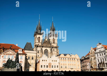 Church of Our Lady vor Tyn, vom Altstädter Ring, Prag, Tschechische Republik Stockfoto