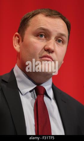 Ian Murray Mp Schatten Staatssekretär für Schottland Labour Party Konferenz 2015 Brighton Centre, Brighton, England 27. September 2015 befasst sich mit der Labour Party Conference 2015 im Brighton Centre, Brighton, England-Credit: Allstar Bild Bibliothek/Alamy Live-Nachrichten Stockfoto