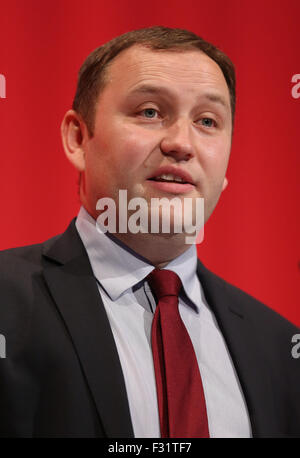 Ian Murray Mp Schatten Staatssekretär für Schottland Labour Party Konferenz 2015 Brighton Centre, Brighton, England 27. September 2015 befasst sich mit der Labour Party Conference 2015 im Brighton Centre, Brighton, England-Credit: Allstar Bild Bibliothek/Alamy Live-Nachrichten Stockfoto