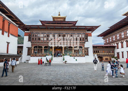 Tashichhoedzong in der Stadt von Thimphu Stockfoto