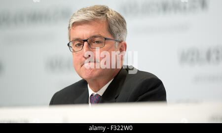 Vorsitzender des Vorstands der Audi AG, Rupert Stadler, bei der Bilanz-Pressekonferenz in Berlin, Deutschland, 12. März 2015. Foto: JOCHEN LUEBKE/dpa Stockfoto