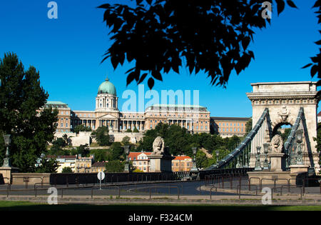 Széchenyi Kettenbrücke, Budapest, Ungarn Stockfoto