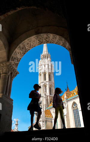 Matyas Kirche, Burgviertel, Budapest, Ungarn Stockfoto