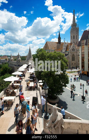 Matyas Kirche, Burgviertel, Budapest, Ungarn Stockfoto