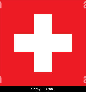 Flagge der Schweiz. Vektor-Illustration der Schweizer Flagge Stockfoto