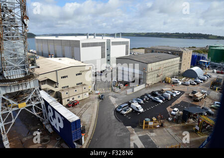 Die Pendennis Werft in Falmouth Docks in Falmouth, Cornwall Stockfoto