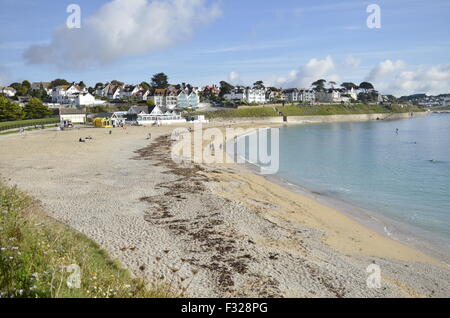 Gyllyngvase Strand in der Nähe von Falmouth in Cornwall Stockfoto