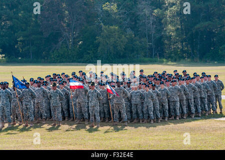 US-Armee Soldaten bei Grundausbildung Abschlussfeier Stockfoto