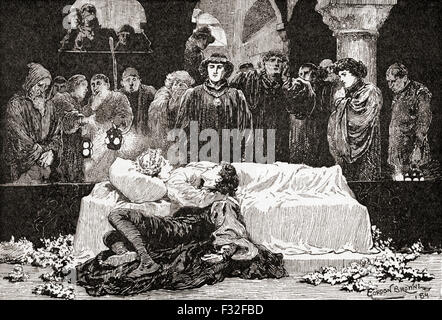 William Shakespeares Romeo Und Julia Akt Iii Szene V Romeo Juliet Und Krankenschwester In Julias Zimmer Zu Spielen Englischer Dichter Und Stockfotografie Alamy