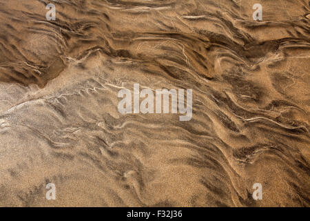 Wild geformten Sand Muster. Stockfoto