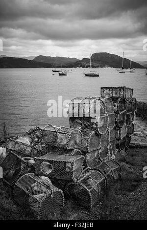 Hummer-Gatter in Plockton, Schottland. Stockfoto