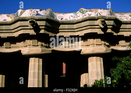 Spanien, Barcelona, Parc Güell, Architekt Antoni Gaudì Stockfoto