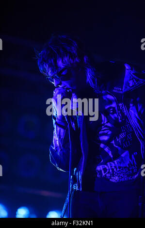 Washington, DC, USA. 27. Sep, 2015. JULIAN CASBLANCAS von The Strokes führt tagsüber zwei des 2015 Wahrzeichen Music Festival in Washington, DC Credit: Kyle Gustafson/ZUMA Draht/Alamy Live News Stockfoto
