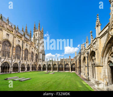 Der Kreuzgang, die Kathedrale von Canterbury, Canterbury, Kent, England, UK Stockfoto