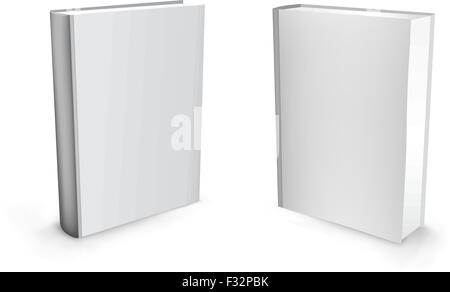 3D Vektor weiß stehend mesh-Bücher auf dem weißen Hintergrund isoliert Stock Vektor