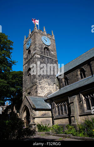 Die Pfarrkirche St. Michael und alle Engel Haworth Yorshire Englands Stockfoto