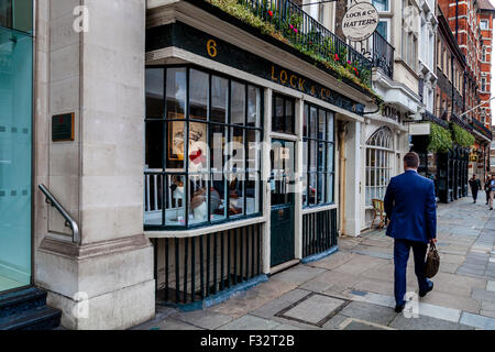 Schloss & Co, Hutmacher, St. James Street, London, UK Stockfoto