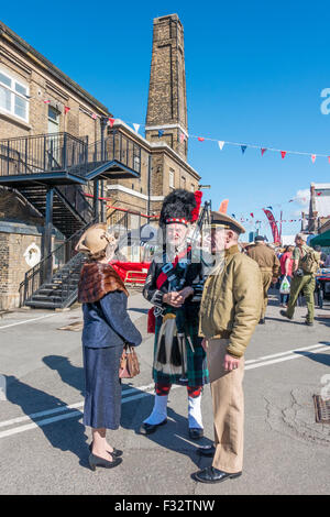 1940er Jahre Re-enactment Gruß an die 40er Jahre Historic Dockyard Chatham-Kent Stockfoto