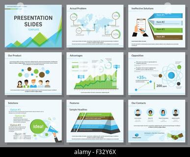 Business-Infografiken Präsentation Folien Vorlage Stock Vektor