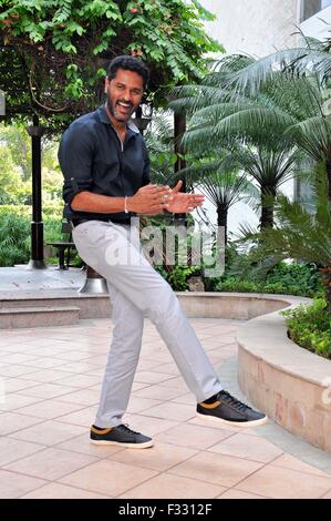 Neu-Delhi, Indien. 28. Sep, 2015. Singh ist Bling ist eine bevorstehende Bollywood Action Filmkomödie Regie: Prabhu Deva und die Abgüsse während der Promotion des Films. Bildnachweis: Hemant Rawat/Pacific Press/Alamy Live-Nachrichten Stockfoto