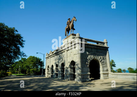 Lincoln Park Ulysses S. Grant Memorial - von Louis Rebisso, Chicago, Illinois. Grant Reiterstatue. Stockfoto