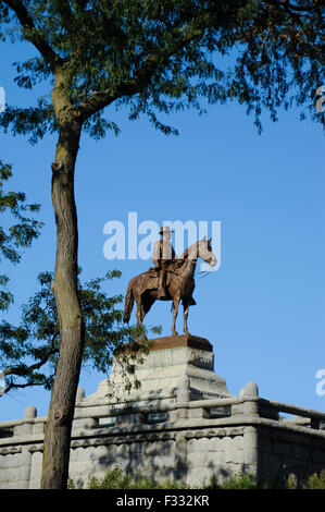 Lincoln Park Ulysses S. Grant Memorial - von Louis Rebisso, Chicago, Illinois. Grant Reiterstatue. Stockfoto