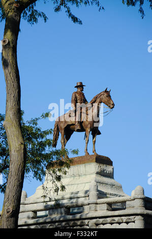 Lincoln Park Ulysses S. Grant Memorial - von Louis Rebisso, Chicago, Illinois. Grant Reiterstatue. Stockfoto