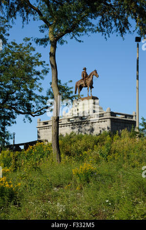 Lincoln Park Ulysses S. Grant Memorial - von Louis Rebisso, Chicago, Illinois. Grant Reiterstatue. Stockfoto