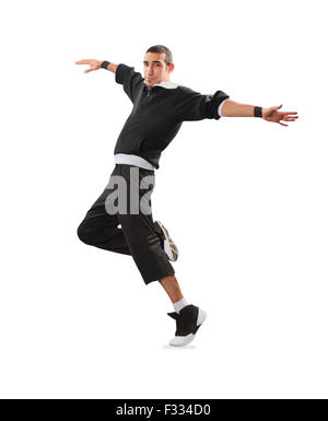 Teenager tanzen Breakdance in Aktion Stockfoto