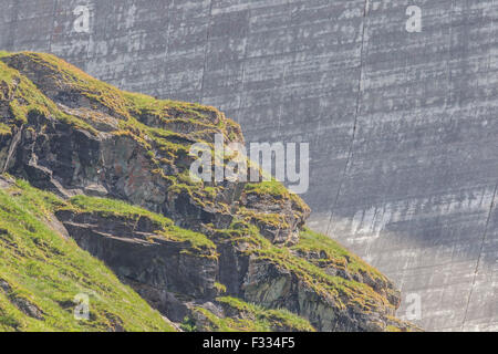 Staumauer Grande Dixence - Welten höchsten Gewichtsstaumauer - Schweiz Stockfoto