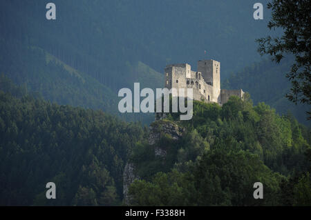 Slowakei, Schloss Strecno Stockfoto