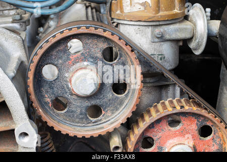 Detail der alten Benzin-Motor Stockfoto