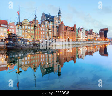 Zentralen Kai von Danzig, Polen Stockfoto