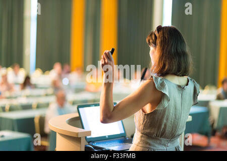 Geschäftsfrau, Business-Präsentation zu machen. Stockfoto