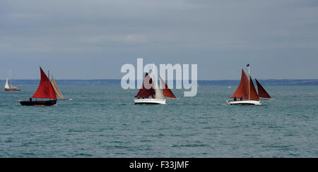 Alten Segeln Regatta, Rigel Cotre, Binic Hafen in der Nähe von Saint-Brieuc, Côtes-d ' Armor, Bretagne, Bretagne, Frankreich Stockfoto