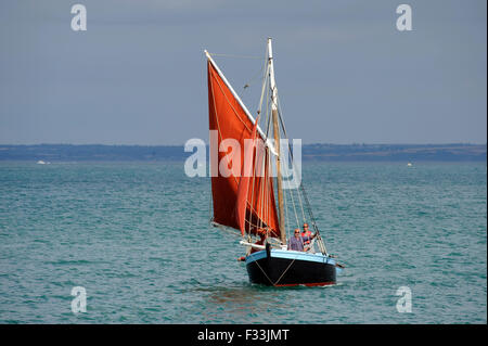 Alten Segelregatta, Binic Hafen in der Nähe von Saint-Brieuc, Côtes-d ' Armor, Bretagne, Bretagne, Frankreich Stockfoto