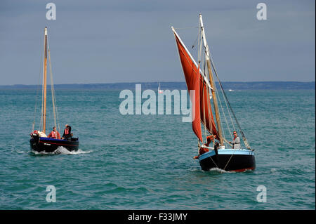 Alten Segelregatta, Binic Hafen in der Nähe von Saint-Brieuc, Côtes-d ' Armor, Bretagne, Bretagne, Frankreich Stockfoto