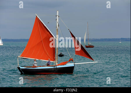 Alten Segelregatta, Binic Hafen in der Nähe von Saint-Brieuc, Côtes-d ' Armor, Bretagne, Bretagne, Frankreich Stockfoto