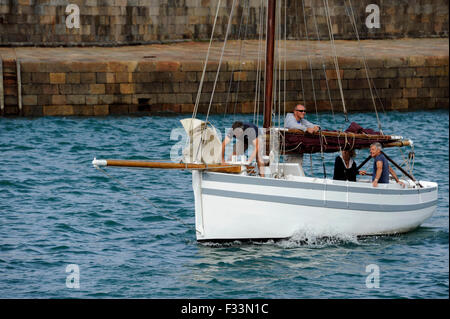 Alten Segeln Regatta, Rigel Cotre, Binic Hafen in der Nähe von Saint-Brieuc, Côtes-d ' Armor, Bretagne, Bretagne, Frankreich Stockfoto