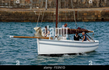 Alten Segeln Regatta, Rigel Cotre, Binic Hafen in der Nähe von Saint-Brieuc, Côtes-d ' Armor, Bretagne, Bretagne, Frankreich Stockfoto