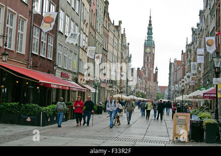 Die Long Street und Main City Hall, Gdansk, Polen Stockfoto