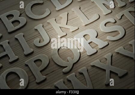 Englisches Alphabet-Hintergrund Stockfoto