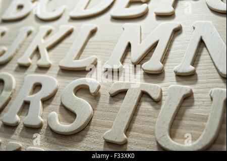 Englisches Alphabet-Hintergrund Stockfoto