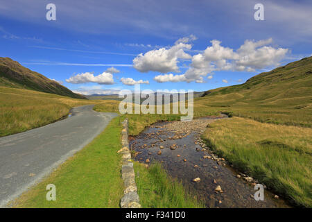 Östlichen Ende des Honister Pass, Cumbria, Nationalpark Lake District, England, UK. Stockfoto