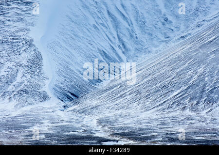 verschneiten Hafrafell, Snaefellsness Halbinsel, Island Stockfoto