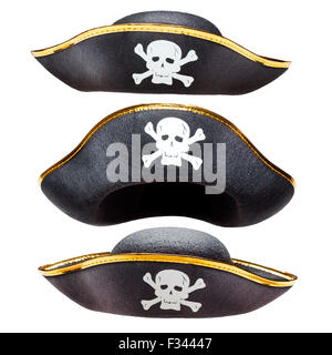 Kostüm Piratenhut mit Jolly Roger Stockfoto