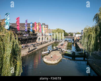 Camden Lock auf Regents Canal London UK Stockfoto