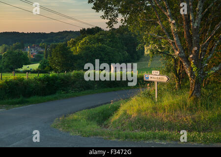 eine Spur nr Molières, Pays de Bergerac, Périgord, Dordogne, Aquitaine, Frankreich Stockfoto