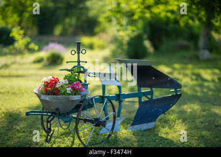 Camping les Pierres Blanches, Pays de Bergerac, Périgord, Dordogne, Aquitaine, Frankreich Stockfoto